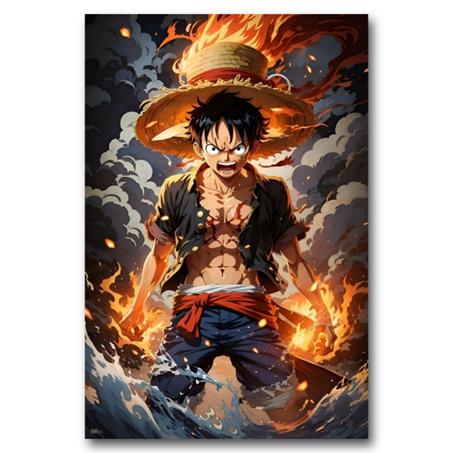 Tableau Luffy on fire