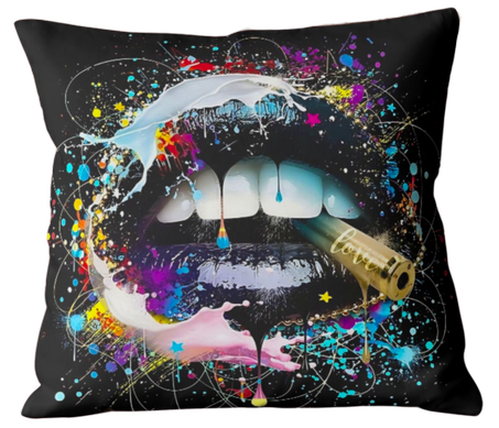 Coussin Black Lips