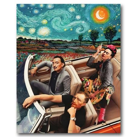 Tableau - Salvador Dali, Vincent Van gogh & Frida