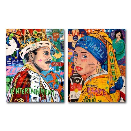 Ensemble de 2 Tableaux Arabic Pop Art