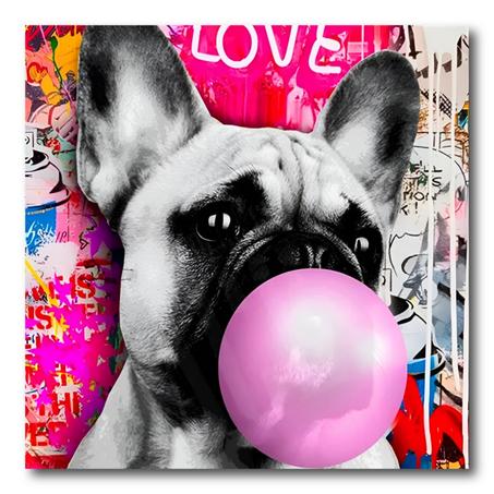 Tableau Bulldog Bubble Art