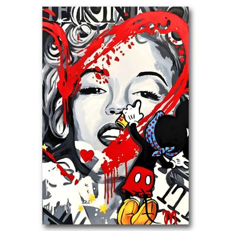 Tableau Marilyn Graffiti