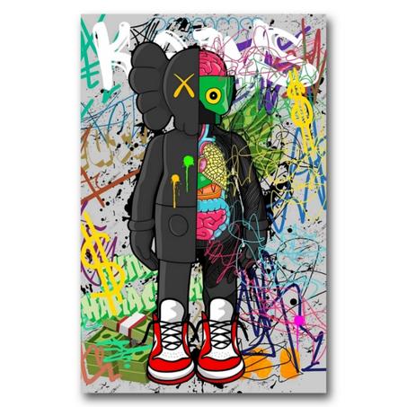 Tableau KAWS graffiti