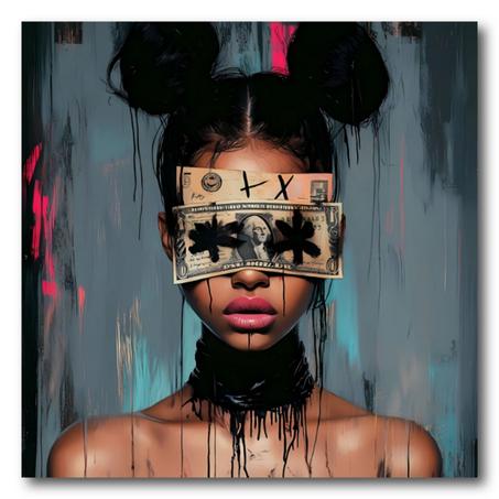 Tableau Woman Dollar Art