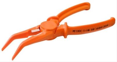 Pince demi-ronde coudée isolante composite avec taillants en céramique