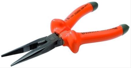 Pince téléphone isolée à longs becs demi-ronds droits