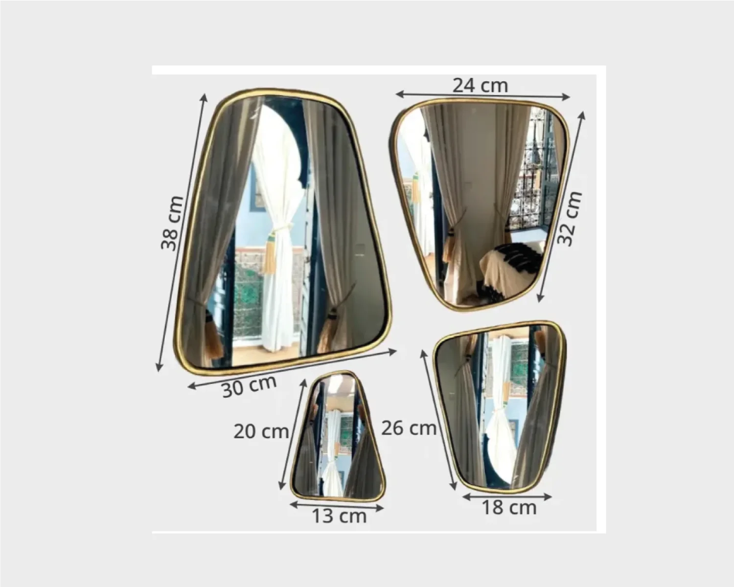 4 Miroirs décoratifs