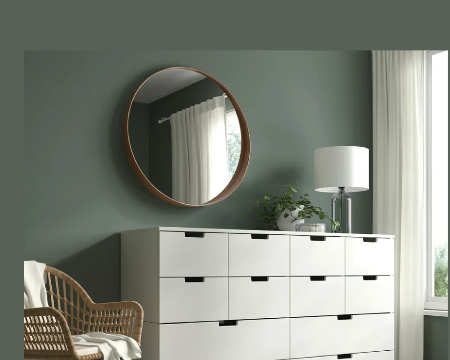 Miroir, Plaqué Chêne