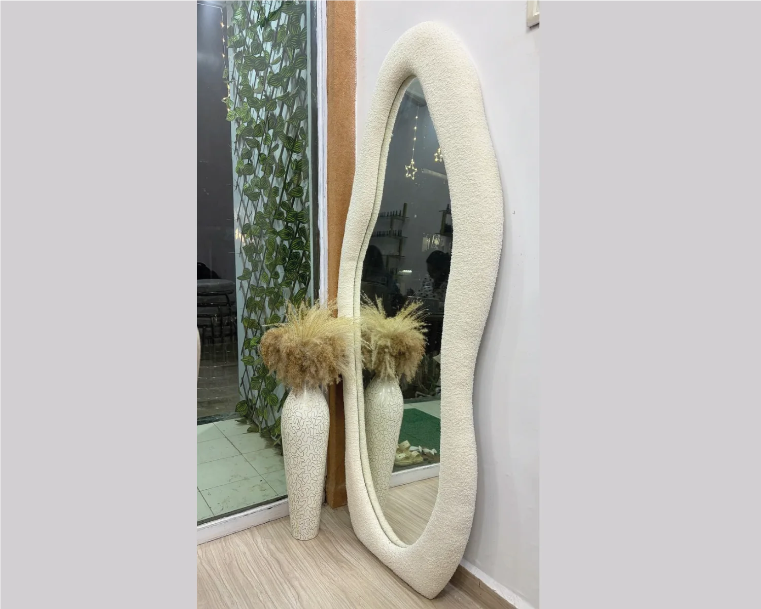 Miroir tissus bouclette