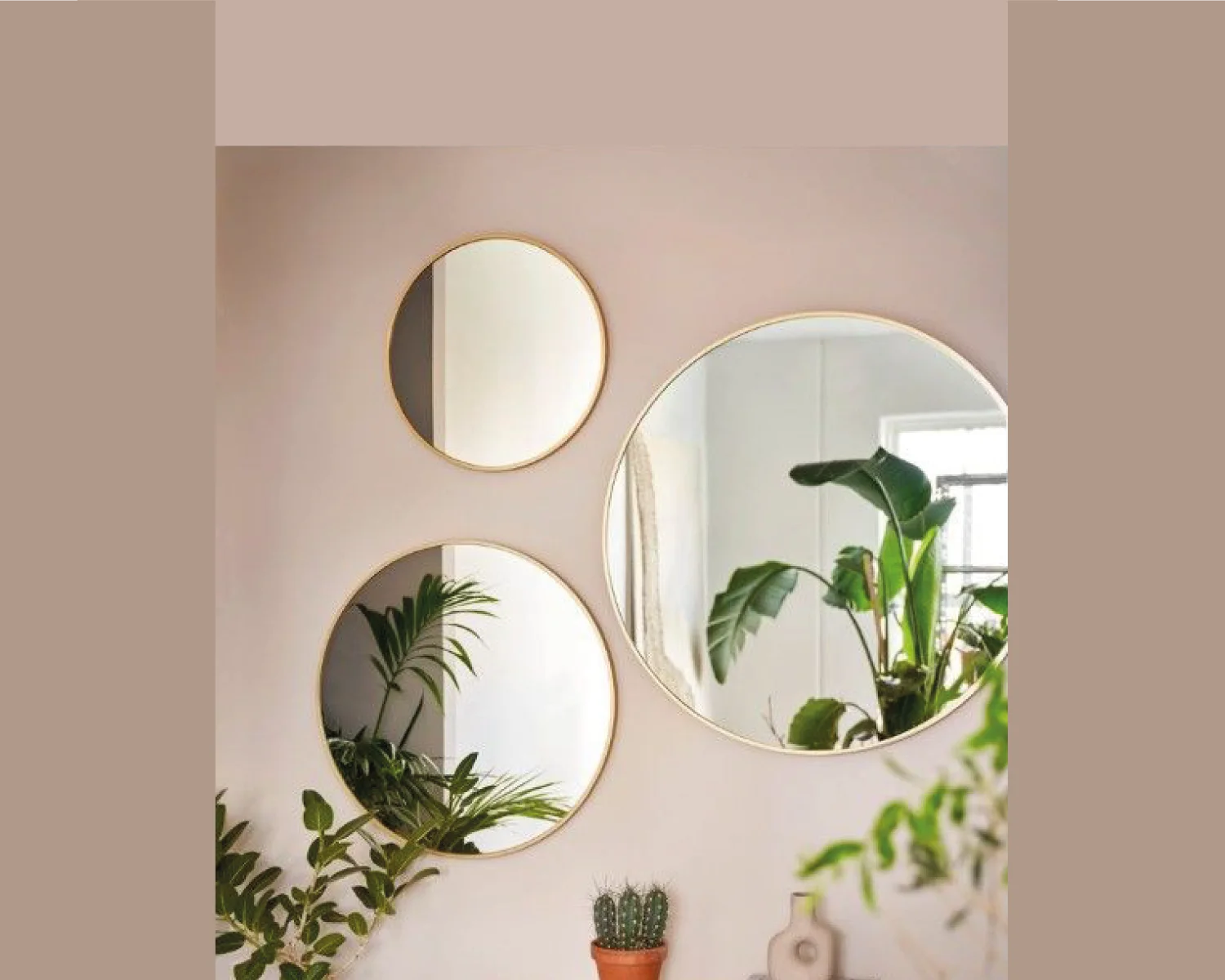 Miroirs Rond Set de 3 Pièces