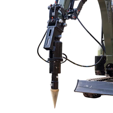 Mini Excavator Hydraulic Wood Splitter Drill Attachment 150mm TYPHON Compatible