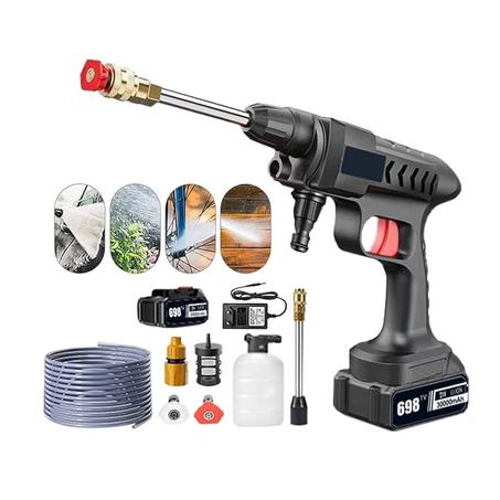 مسدس غسيل السيارات الكهربائي اللاسلكي، بخاخ الضغط العالي