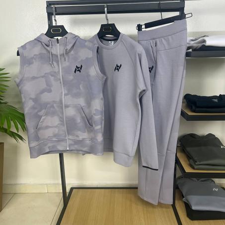 Pack Sportswear ENJI Tech Coton 3 pieces Gris