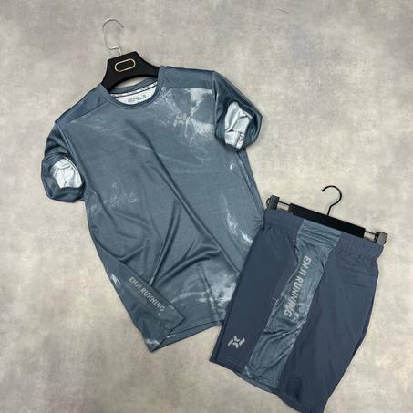 Ensemble Enji T-shirt Short 2 Pieces Gris