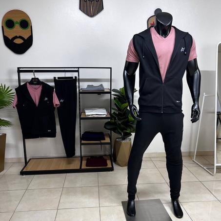 Pack 3 Pieces Ensemble Gilet Et Pantalon Et t-shirt Gratuite