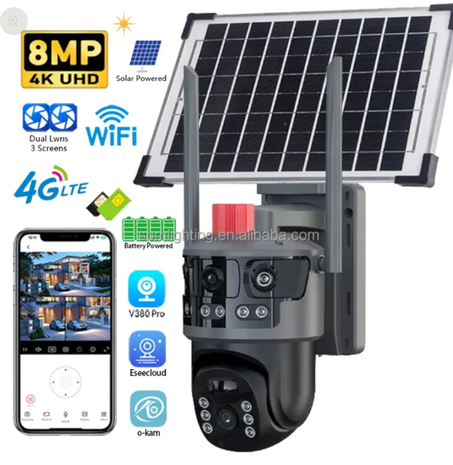 bn Caméra solaire 4G 2 en 1 Étanche