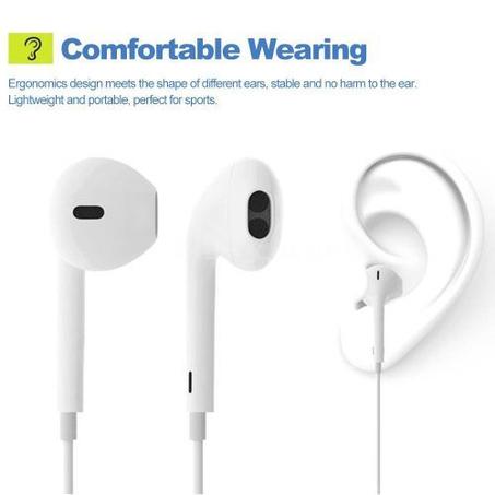 CBEGO Écouteurs Stéréo avec Micro et Contrôleur de Volume très bon qualité blancسماعات