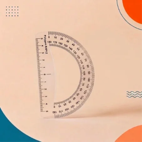 📐 منقلة Polygram 180° – قياس الزوايا بدقة