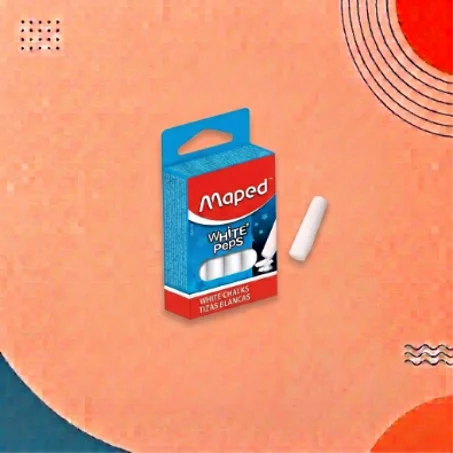 🖍️ Maped White’Peps – أقلام طباشير بيضاء للسبورة ✨