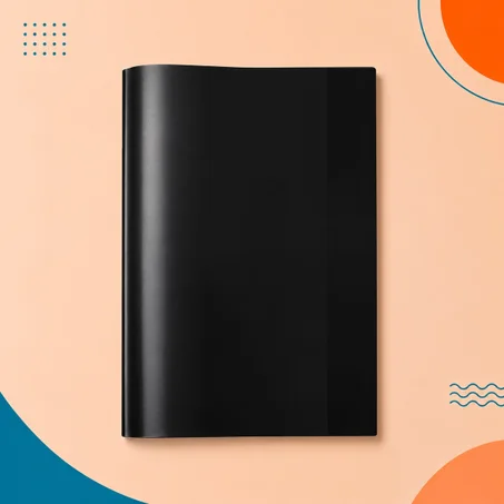 📕 غلاف دفتر كبير أسود – أناقة وحماية في نفس الوقت
