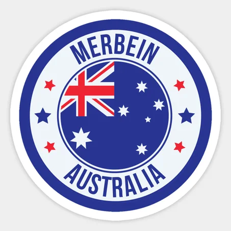 Merbein, Australia, Celebrate Your Hometown with Blue Aussie City Sticker