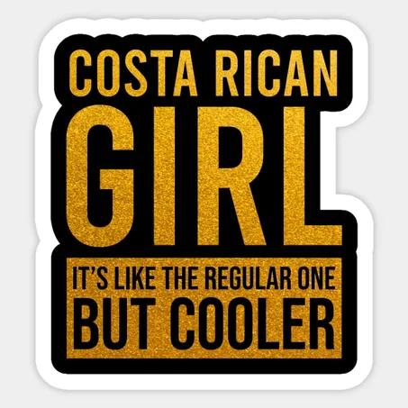 Costa Rican girl funny Sticker
