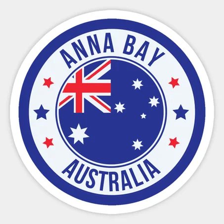Anna Bay, Blue Australia Sticker