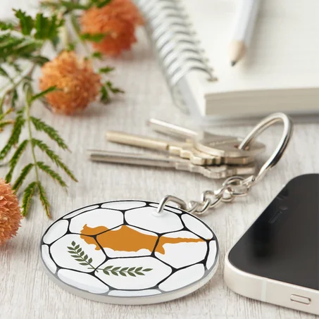 Cyprus Football Keychain