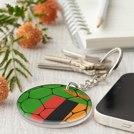 Zambia Football Keychain