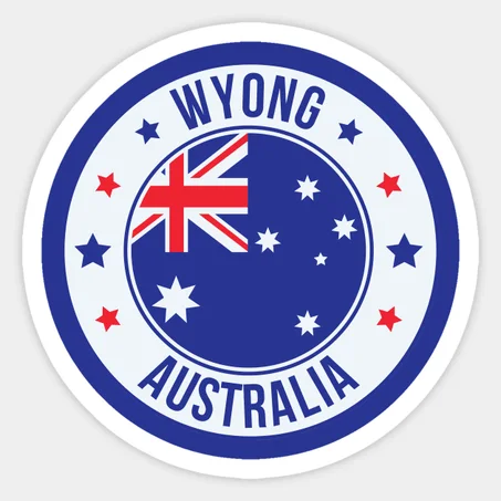 Wyong, Blue Australia Sticker