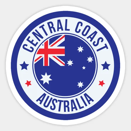 Central Coast, Australia, Celebrate Your Hometown with Blue Aussie City Sticker