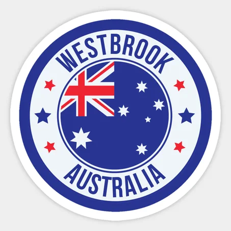 Westbrook, Blue Australia Sticker