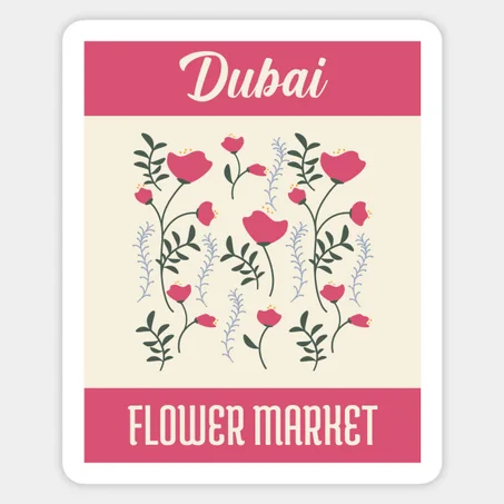 Flower Market Dubai Sticker