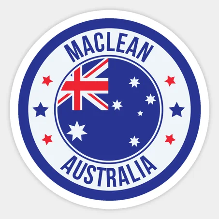 Maclean, Australia, Celebrate Your Hometown with Blue Aussie City Sticker