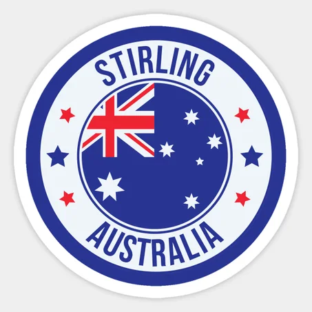 Stirling, Australia, Celebrate Your Hometown with Blue Aussie City Sticker