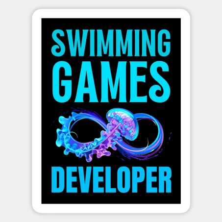 Swimming Games Developer Sticker