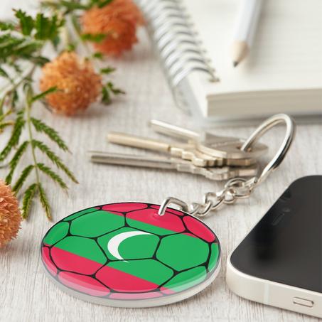 Maldives Football Keychain
