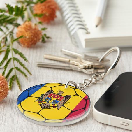 Moldova Football Keychain