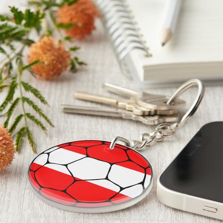 Austria Football Flag Keychain