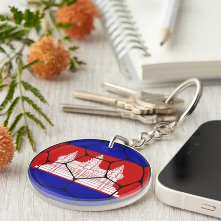 Cambodia Football Keychain