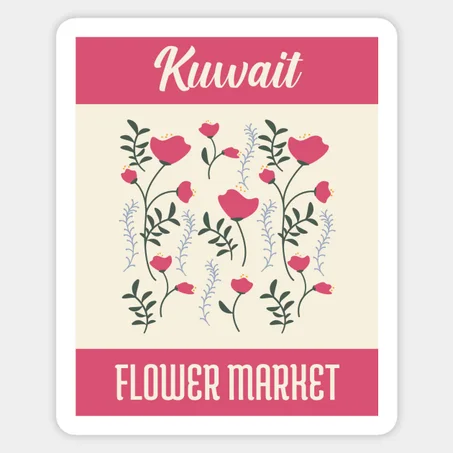 Flower Market Kuwait Sticker
