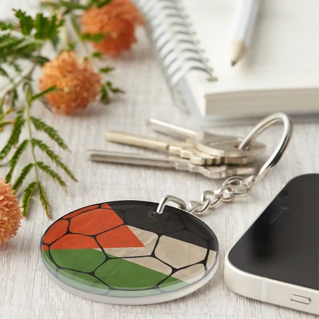Palestine Football Flag Keychain