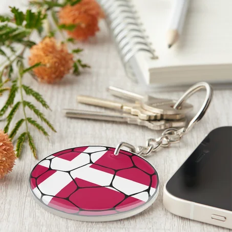 Denmark Football Keychain
