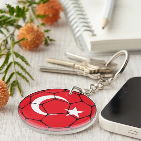Turkey Football Flag Keychain