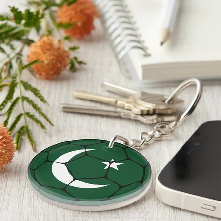 Pakistan Football Flag Keychain