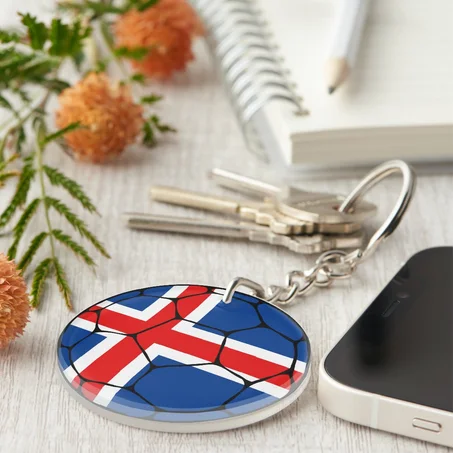 Iceland Football Keychain