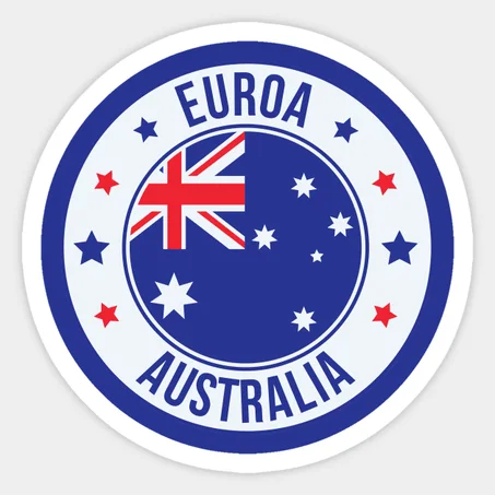 Euroa, Australia, Celebrate Your Hometown with Blue Aussie City Sticker