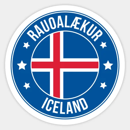 Rauoalækur Sticker