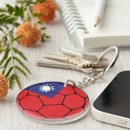 Taiwan Football Flag Keychain