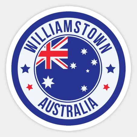 Williamstown, Australia, Celebrate Your Hometown with Blue Aussie City Sticker